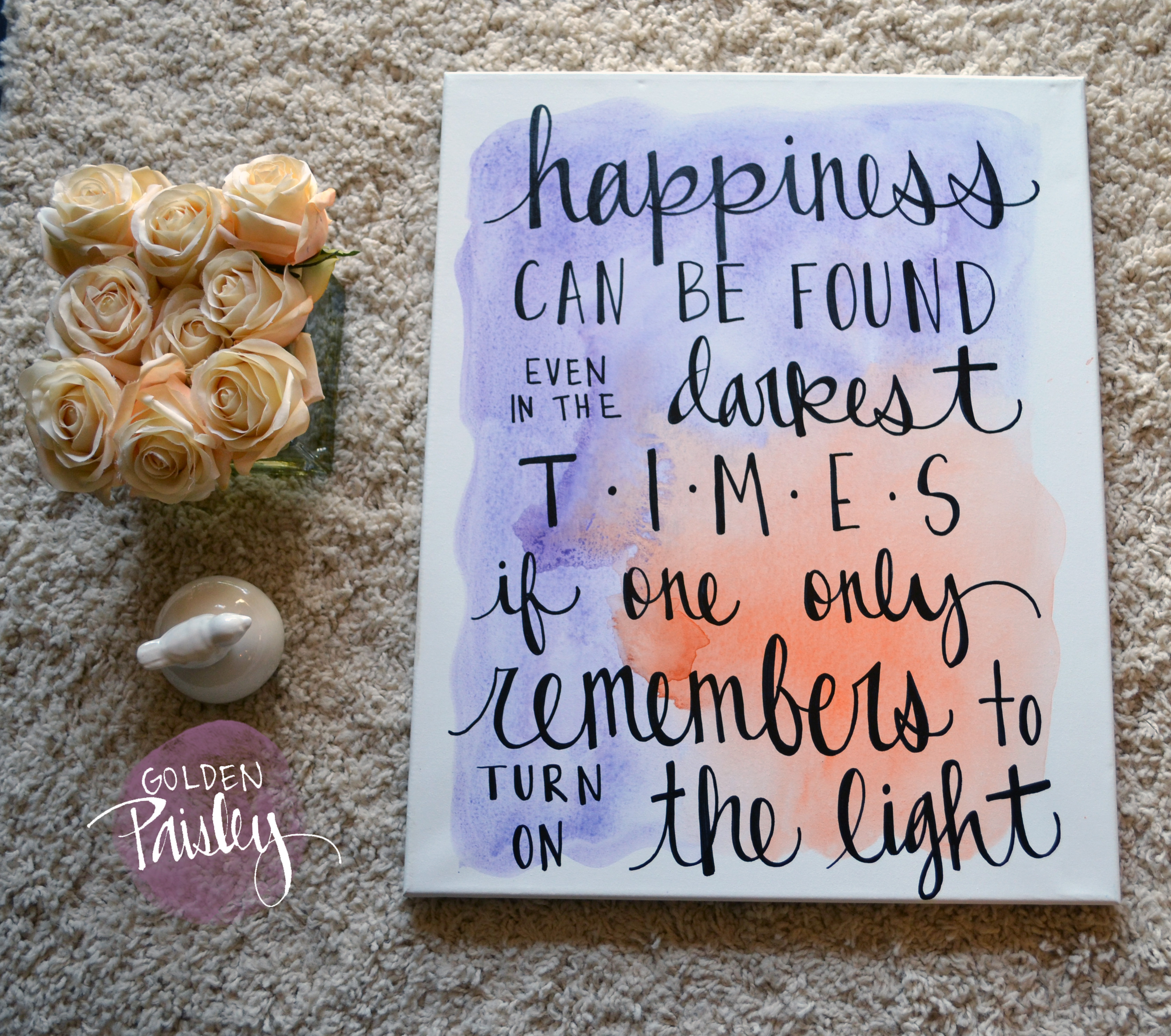  Inspirational  Watercolor Quote  Wall Art  The Light 