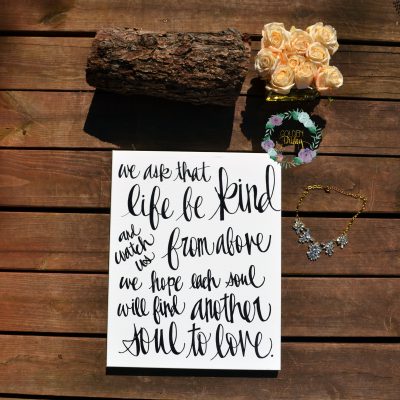 hand lettering canvas