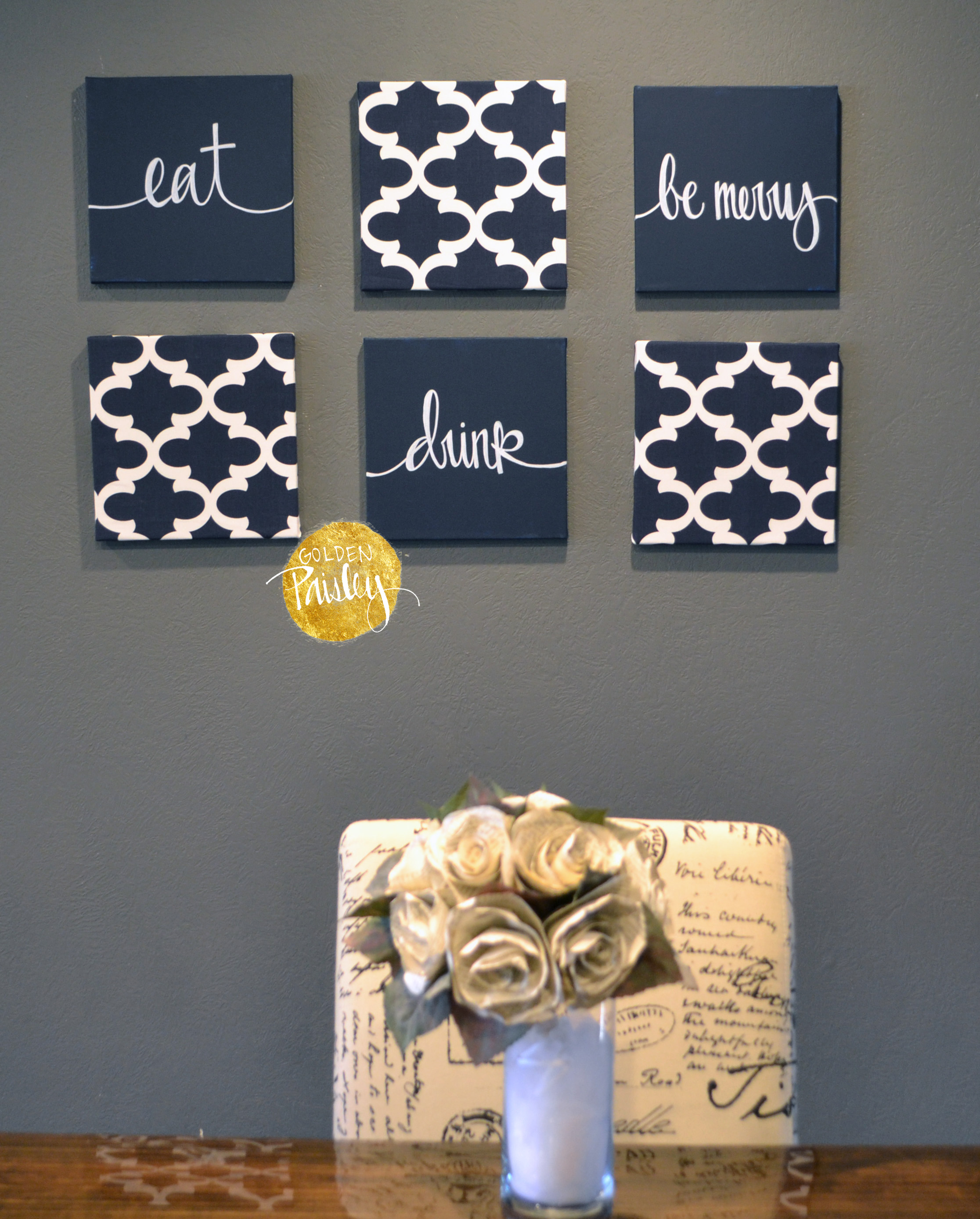 Navy wall deals decor