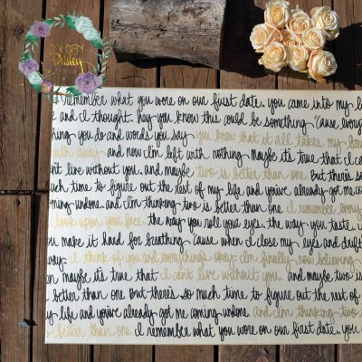 custom personalized wedding vow art