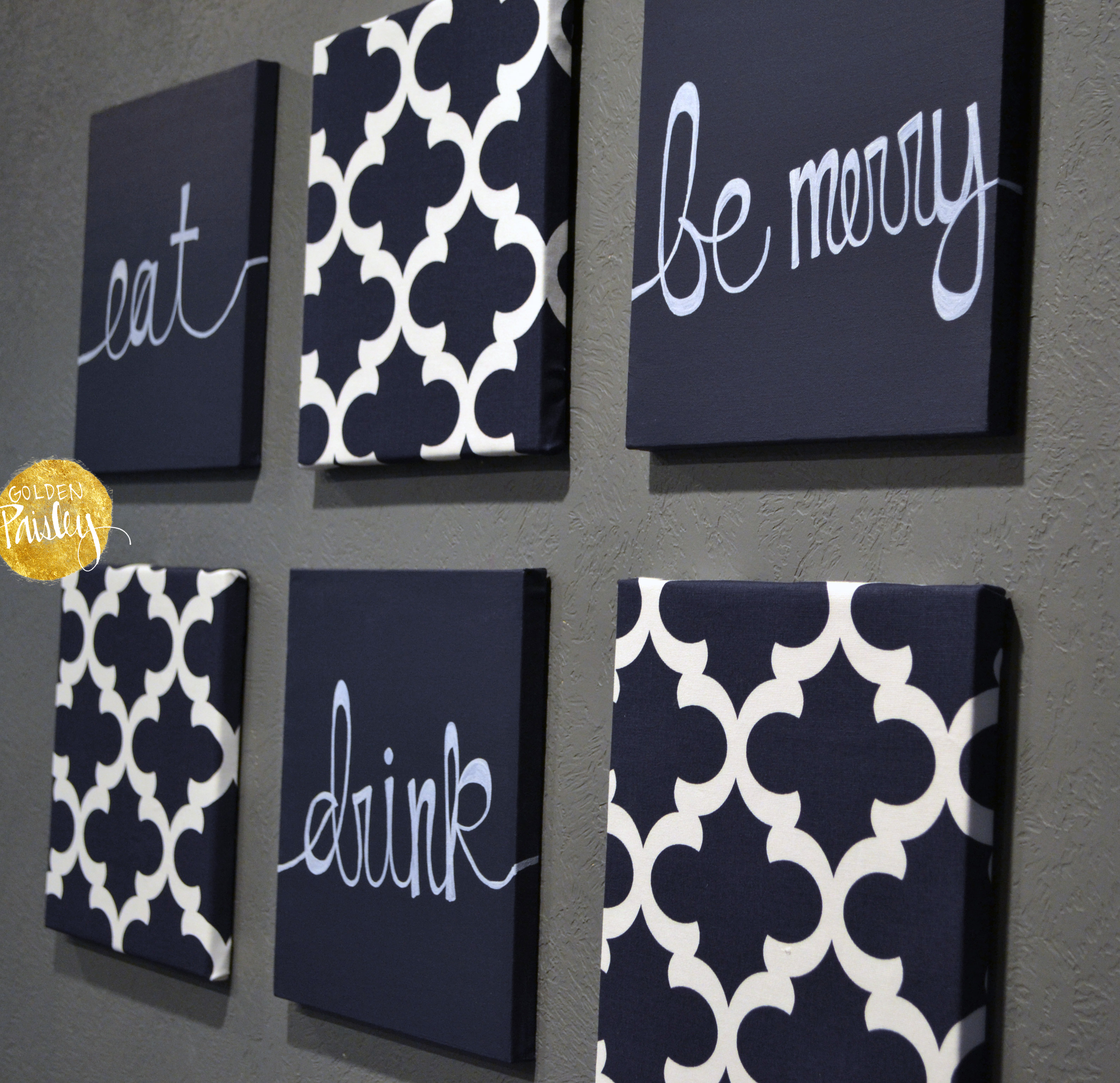 Navy Blue Wall Art Set