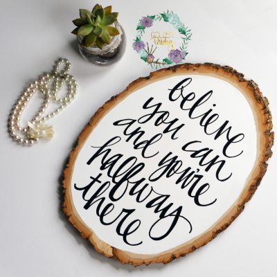 hand lettering quote canvas