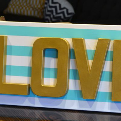 teal and gold canvas wall art