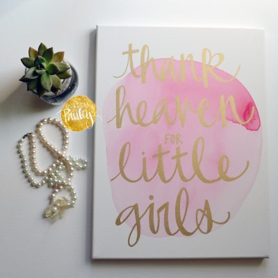 thank heaven for little girls watercolor painting