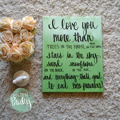 hand lettering ombre wall decor art