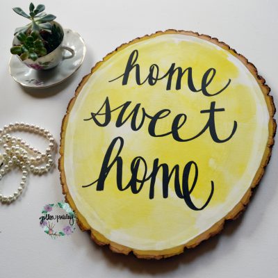home sweet home wood sign