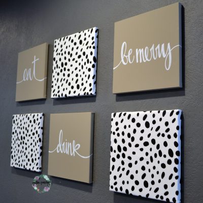 eat drink be merry canvas set wall art