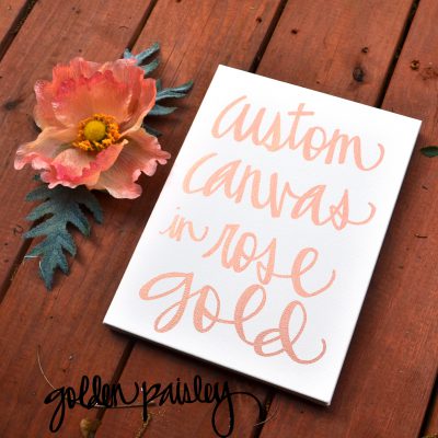 rose gold canvas painting