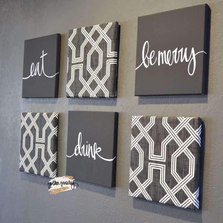 Charcoal Gray Chic Wall Art Set