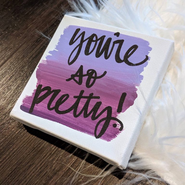 Mini Quote Canvas 4×4 inch Wall Art Canvas Quote Art Mini Canvas Print Sign Gift Idea